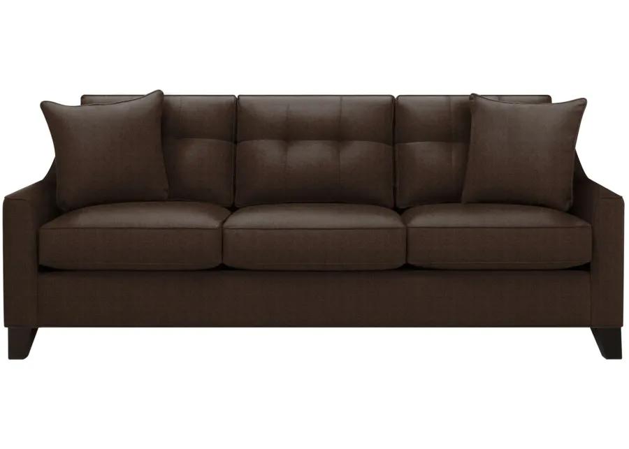 Carmine Queen Sleeper Sofa in Suede so Soft Chocolate by H.M. Richards