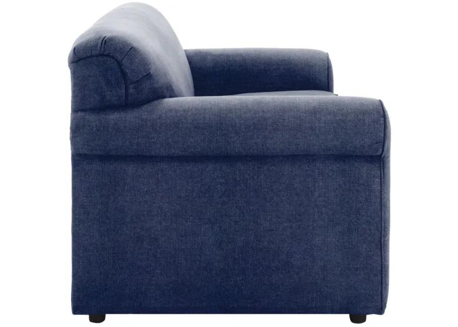 Luann Sleeper Sofa in Conversation Navy by Overnight Sofa.