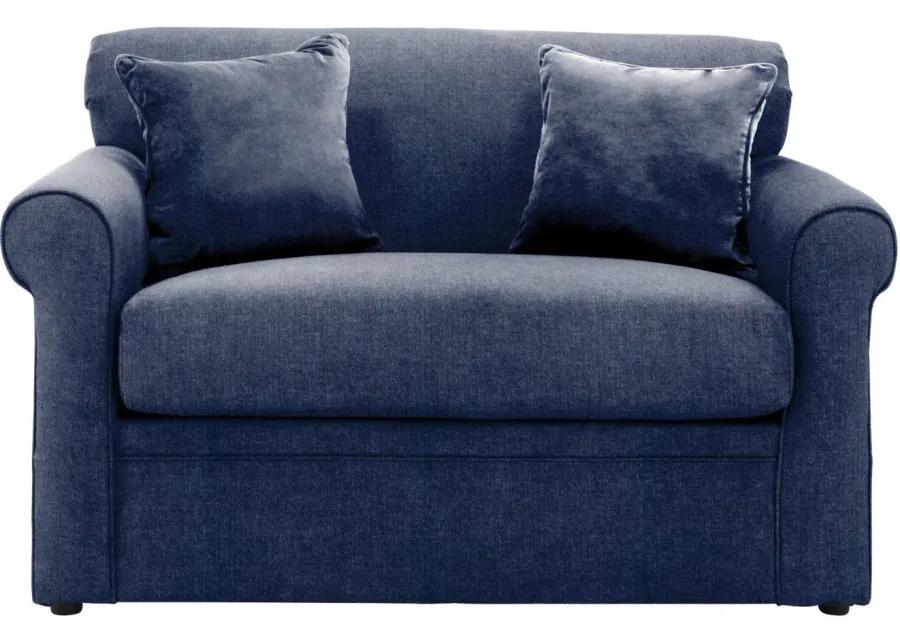 Luann Sleeper Sofa in Conversation Navy by Overnight Sofa.