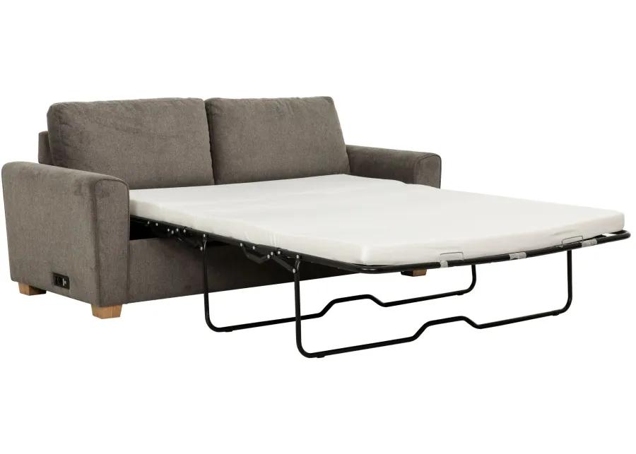 Mclaine Convertible Sofa Bed with USB in Dark Grey by Primo International