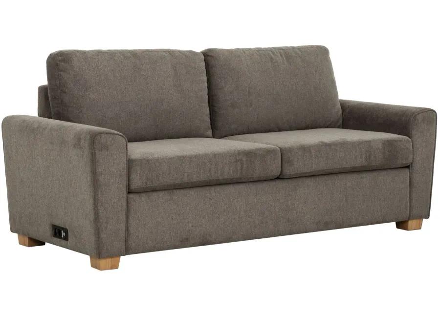 Mclaine Convertible Sofa Bed with USB in Dark Grey by Primo International