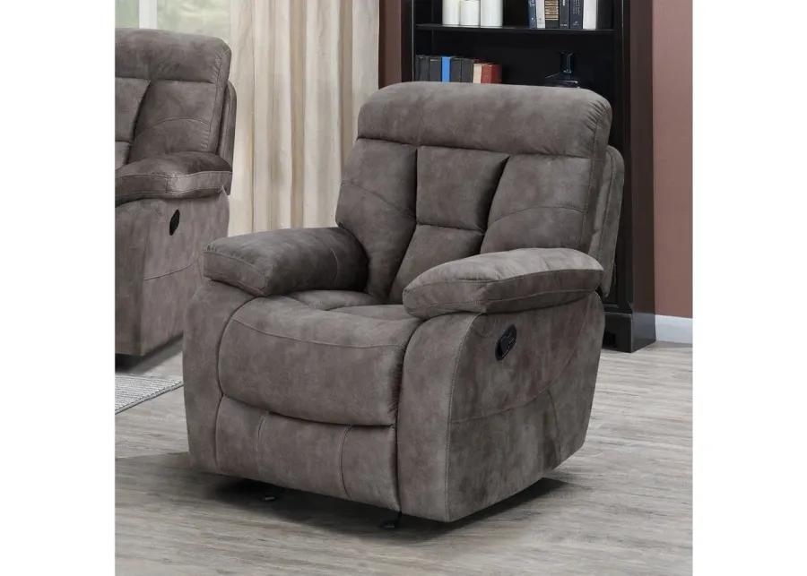 Bogata Glider Chair in Mushroom upholstery by Steve Silver Co.