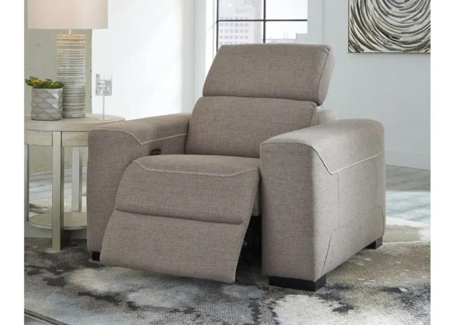 Mabton Power Recliner with Adjustable Headrest in Gray by Ashley Furniture