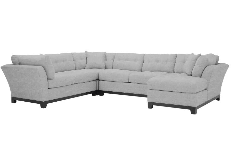 Metropolis 4-pc. Right Hand Facing Sectional Sofa in Santa Rosa Ash by H.M. Richards