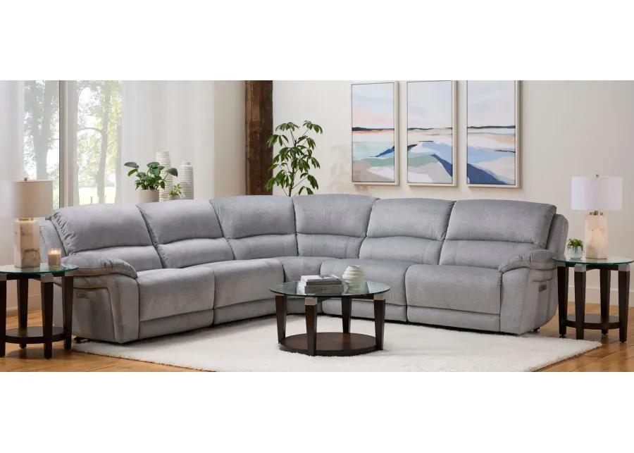 Marley 5-pc. Power Sectional in Gray by Bellanest