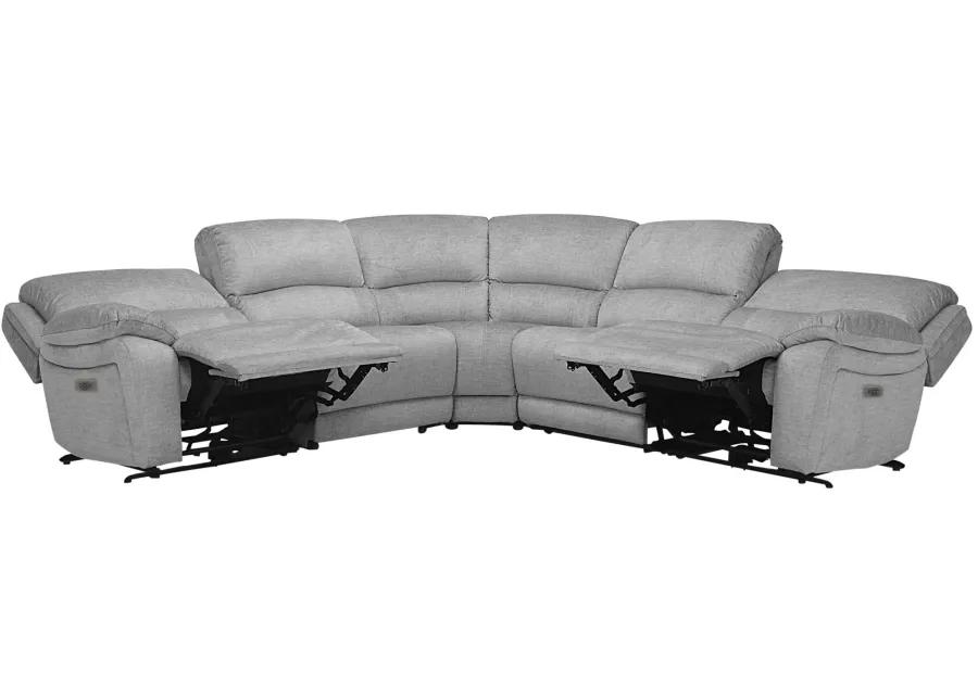 Marley 5-pc. Power Sectional in Gray by Bellanest