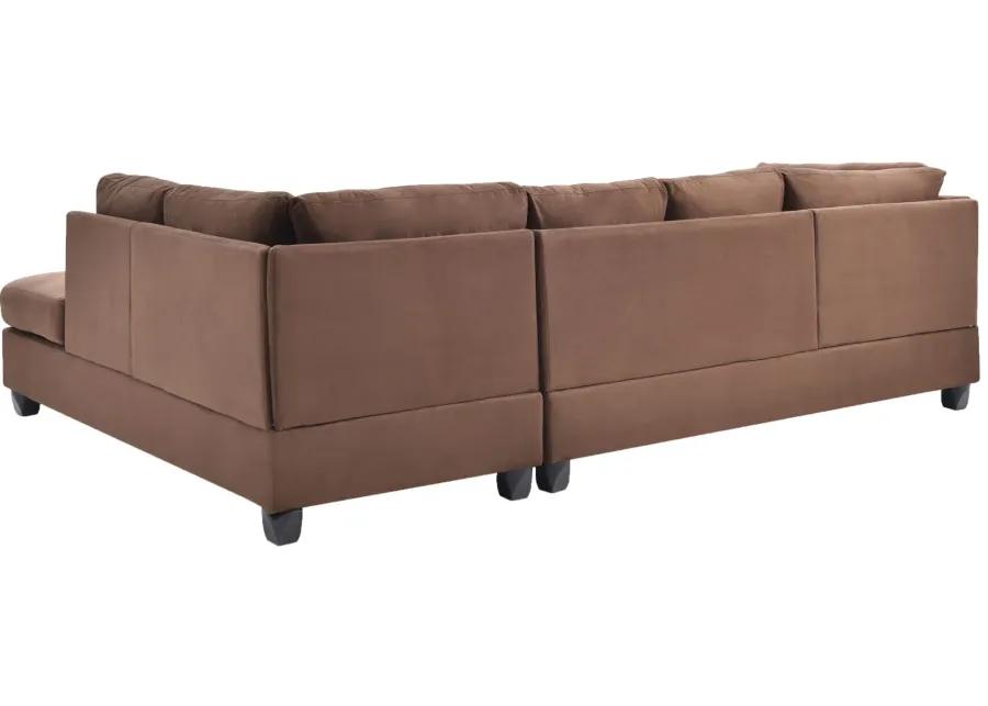 Malone 2-pc. Reversible Sectional Sofa in Chocolate by Glory Furniture