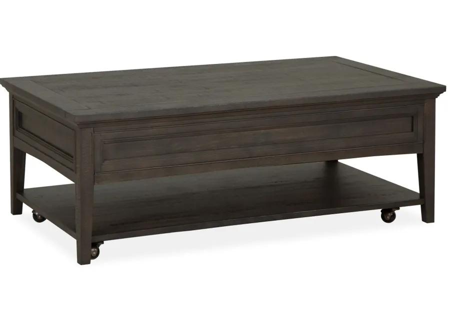 Westley Falls Rectangular Coffee Table w/ Casters in Graphite by Magnussen Home