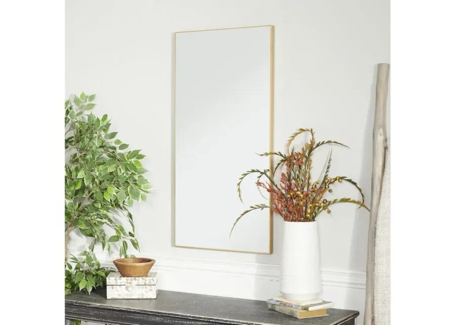 Ivy Collection Gold Wood Wall Mirror in Gold by UMA Enterprises