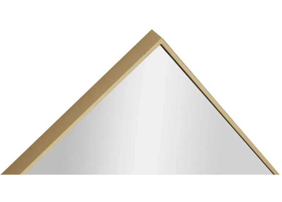 Ivy Collection Gold Wood Wall Mirror in Gold by UMA Enterprises