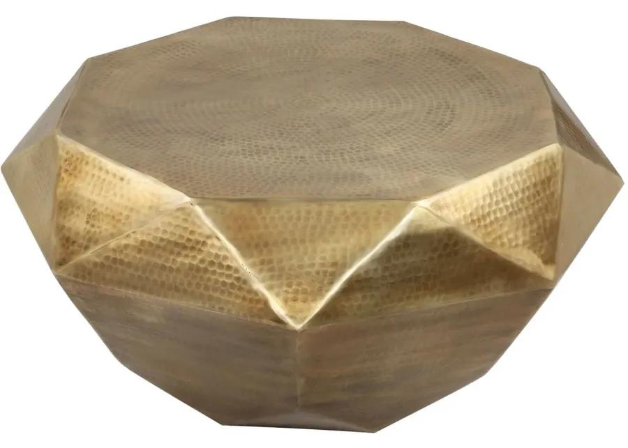 Nichelle Octagonal Coffee Table in Hammered Gold by Riverside Furniture