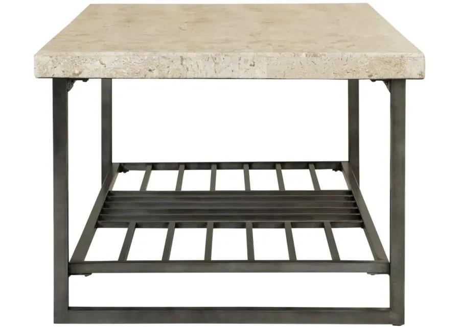 Travertine Rectangular Coffee Table in Metal by Riverside Furniture