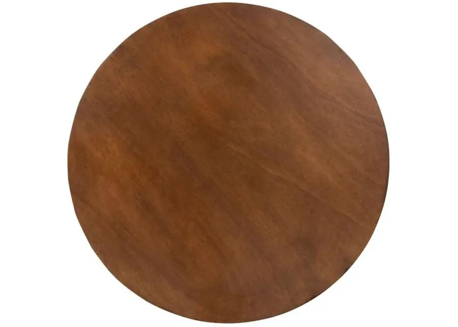 Amalya Round Coffee Table in Brown by Safavieh