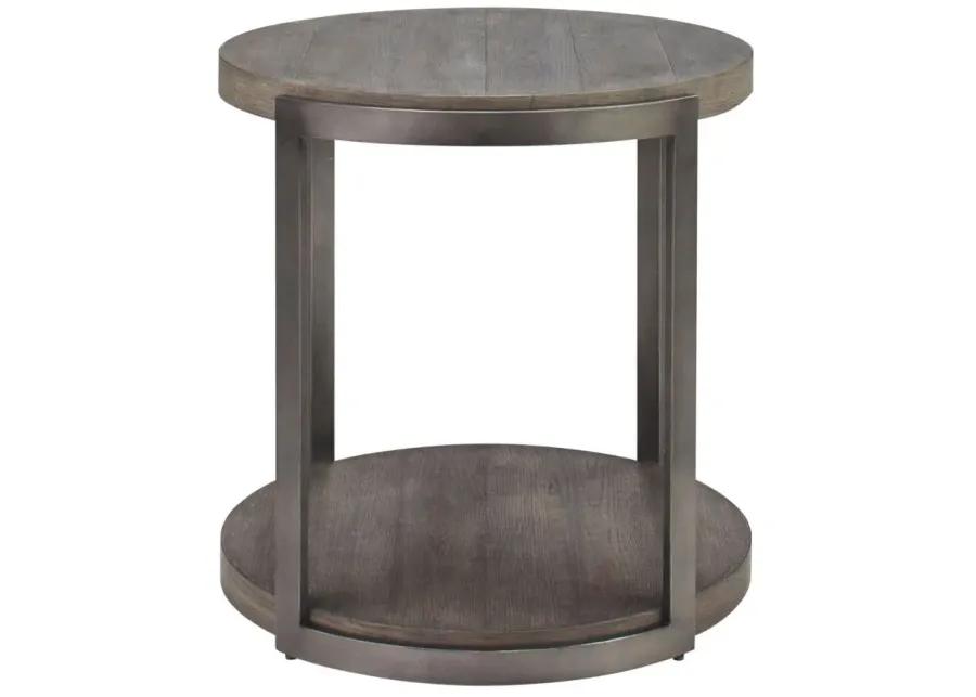 Lucinda Round End Table in Gauntlet Gray by Liberty Furniture