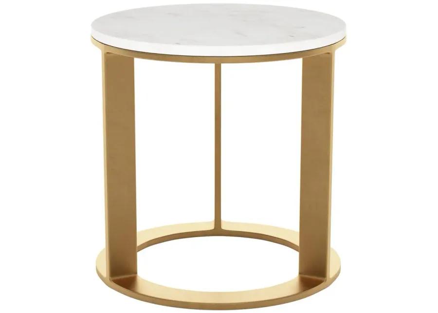 Helena Side Table in White by Zuo Modern