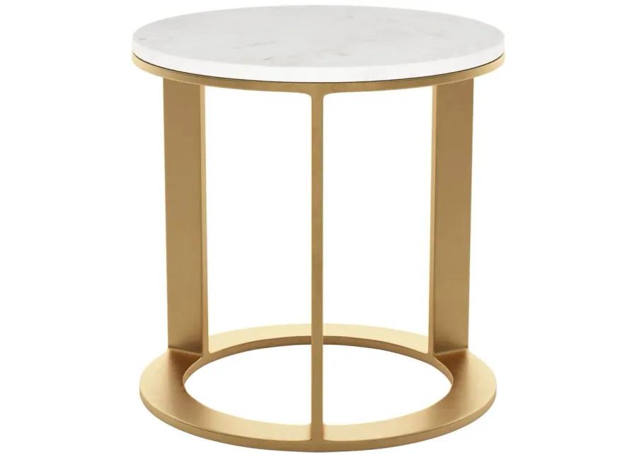 Helena Side Table in White by Zuo Modern