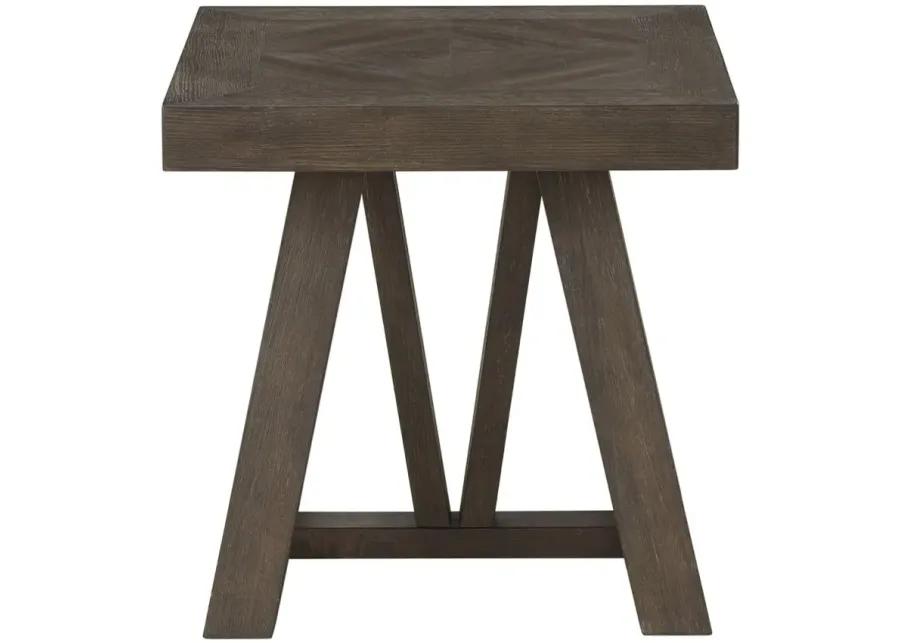 Hearst End Table in Reclaimed Chevron by Intercon