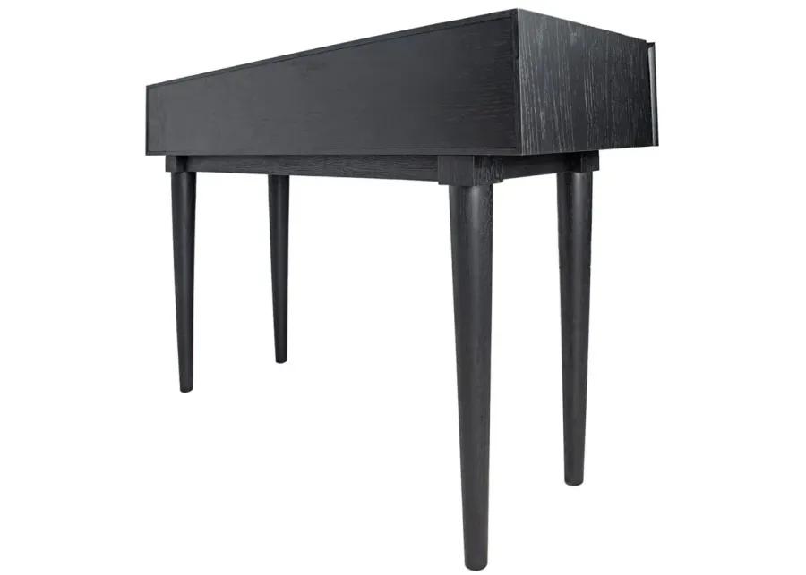 Cane Rectangular Console Table in Black by LH Imports Ltd