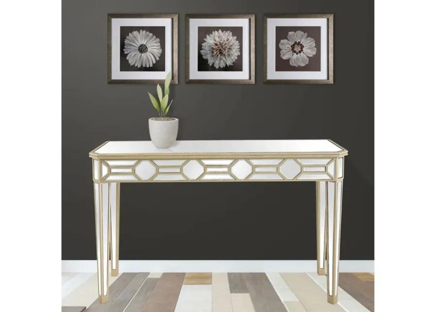 Lilian Sofa Table in Champagne by CAMDEN ISLE