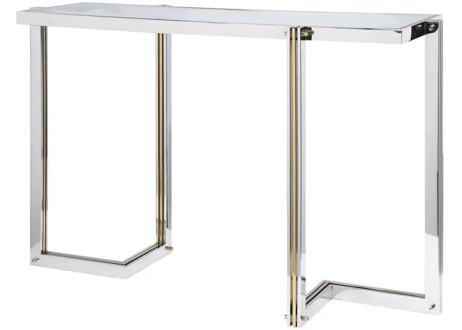 Locke Console Table in Polished nickel / polished gold by Uttermost