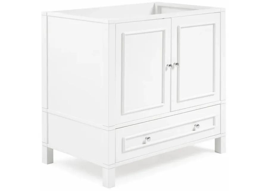 Williamsburg 36" Vanity Cabinet in White by Bolton Furniture