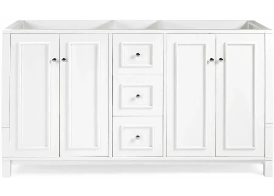 Williamsburg 60" Vanity Cabinet in White by Bolton Furniture