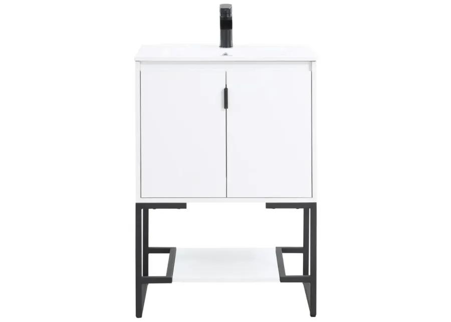 Scarsdale 24" Bathroom Sink Vanity in White by Manhattan Comfort