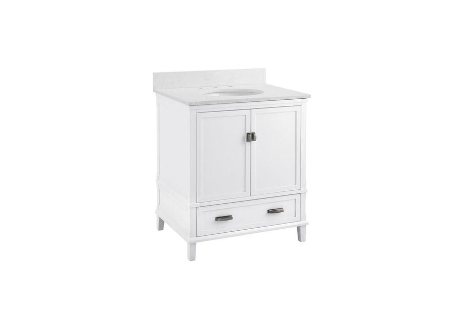 Rosemarie 30" Bathroom Vanity in White by DOREL HOME FURNISHINGS