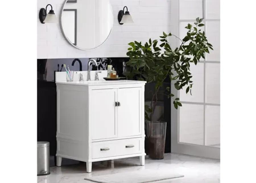 Rosemarie 30" Bathroom Vanity in White by DOREL HOME FURNISHINGS