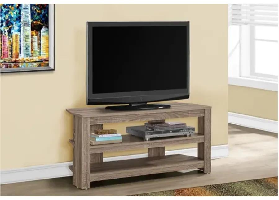 42" Monarch Corner TV Stand in Dark Taupe by Monarch Specialties