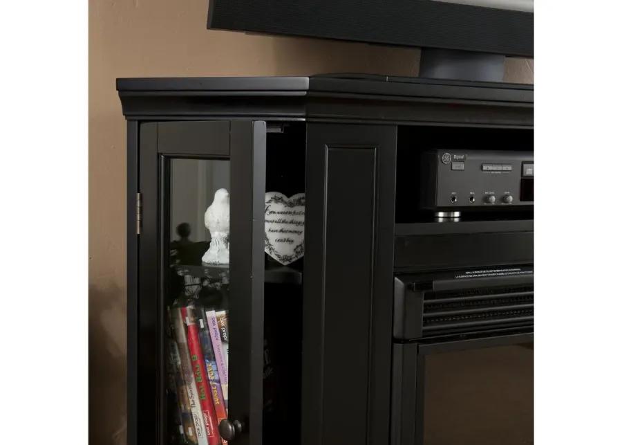 Oldham Convertible Media Fireplace in Black by SEI Furniture