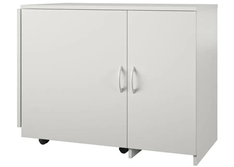 Arleta Swivel Desk in White by DOREL HOME FURNISHINGS