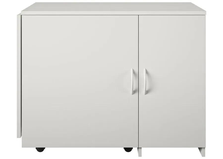 Arleta Swivel Desk in White by DOREL HOME FURNISHINGS