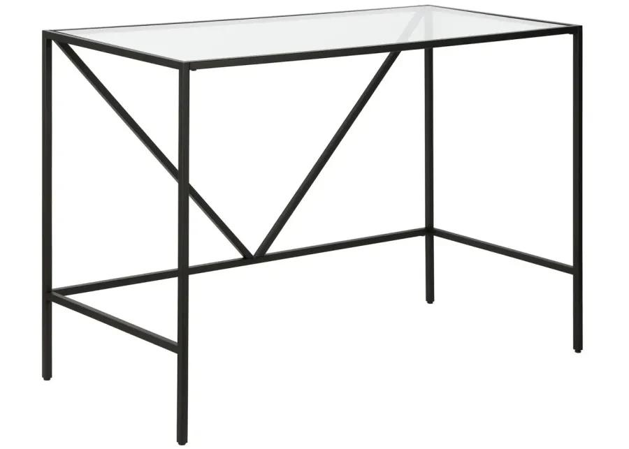 Jeane Writing Desk in Blackened Bronze by Hudson & Canal