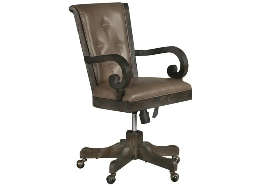 Bellamy Upholstered Desk Chair in Peppercorn by Magnussen Home