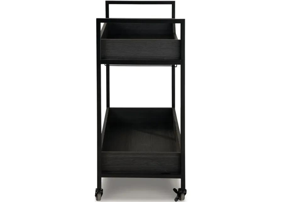 Yarlow Bar Cart in Black/Gray by Ashley Express