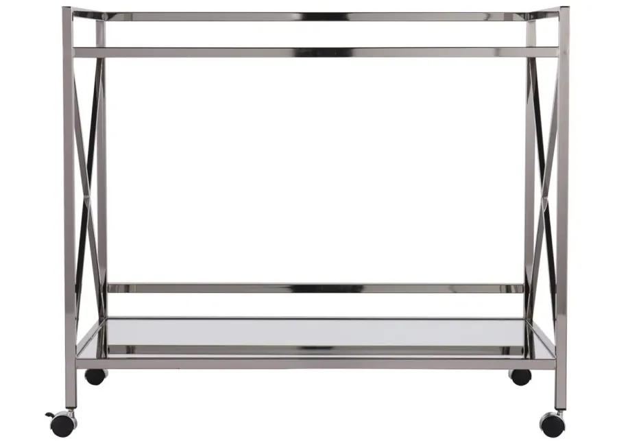 Hardwig Bar Cart in Chrome by SEI Furniture