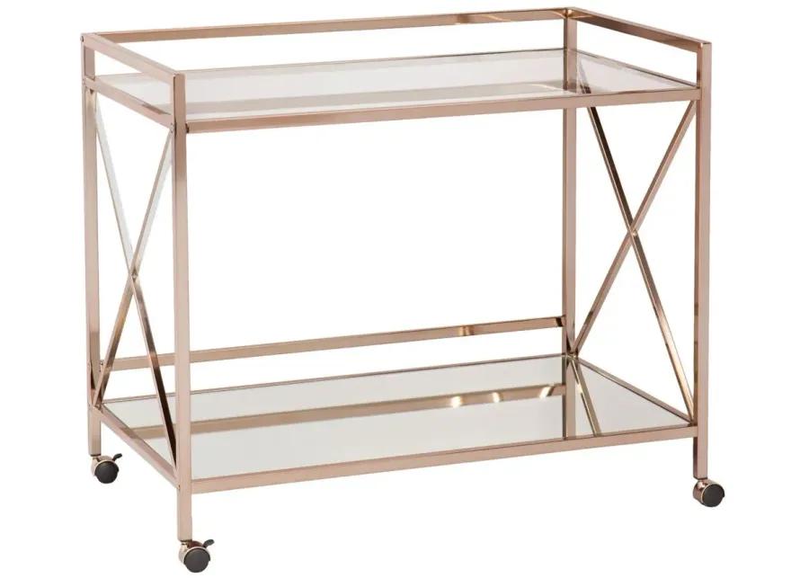 Hardwig Bar Cart in Gold by SEI Furniture