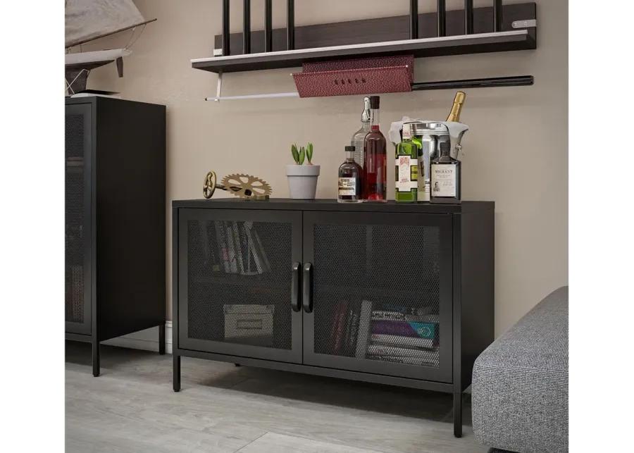 Sunset District Storage Cabinet in Black by DOREL HOME FURNISHINGS