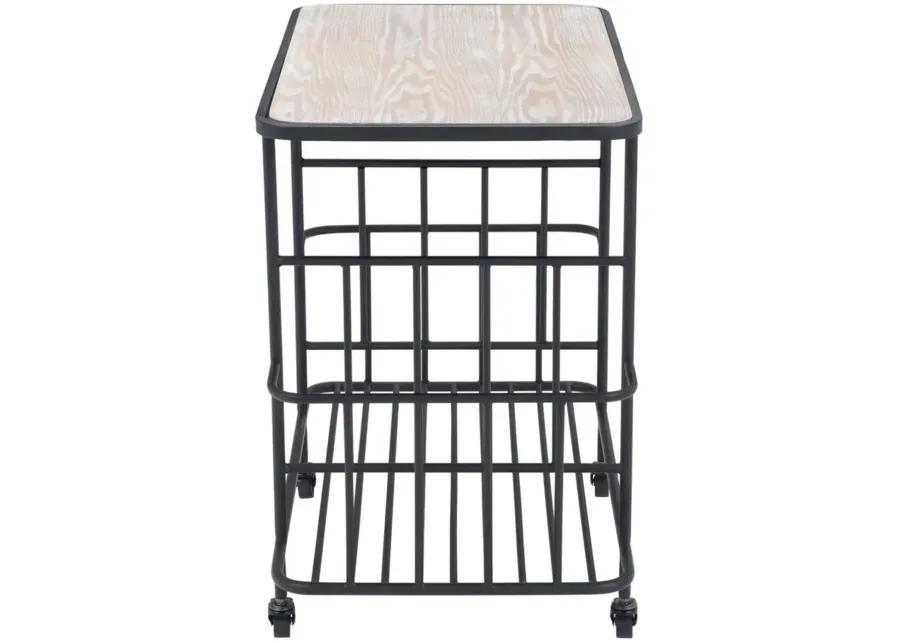 Argus Bar Cart in Black by Zuo Modern