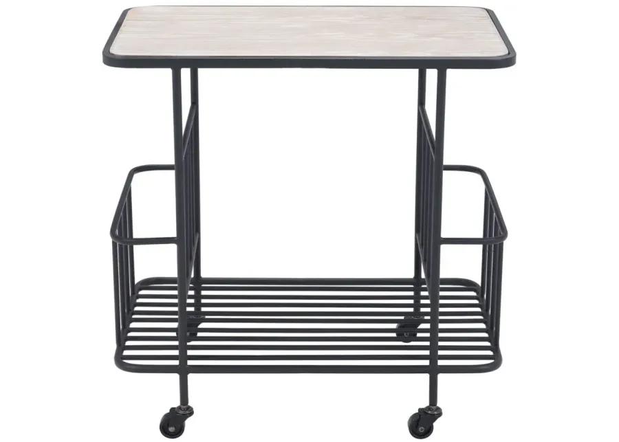 Argus Bar Cart in Black by Zuo Modern