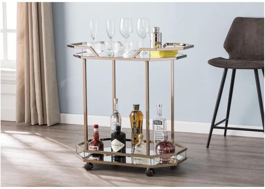 Giselle Bar Cart in Champagne by SEI Furniture
