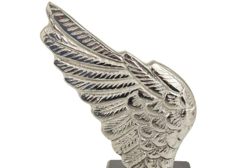 Ivy Collection Bird Wings Bookends Set in Silver by UMA Enterprises