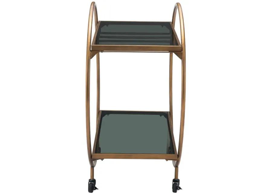 Arc Bar Cart in Gold by Zuo Modern