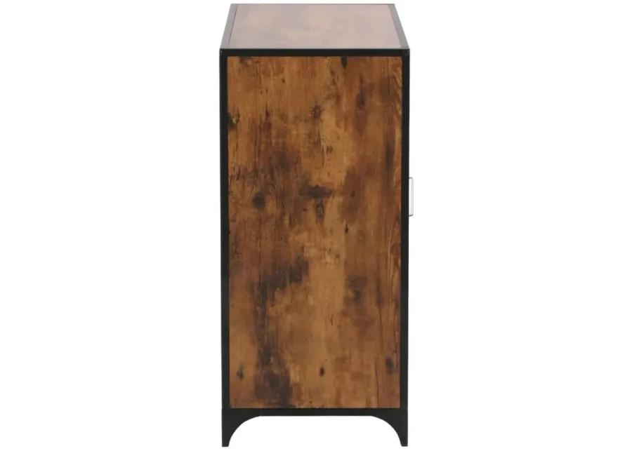 Liberia Media Cabinet in Black/Rustic by Unique Furniture