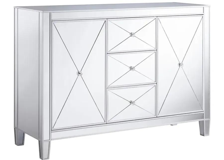 Halsey Mirrored Cabinet in Silver by SEI Furniture