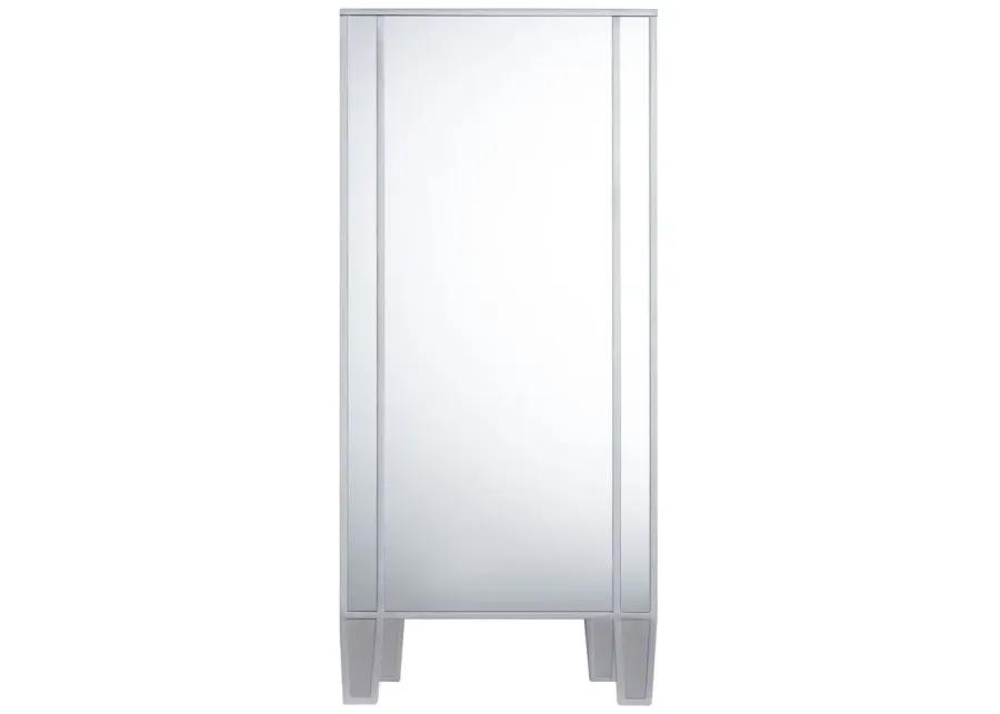 Halsey Mirrored Cabinet in Silver by SEI Furniture