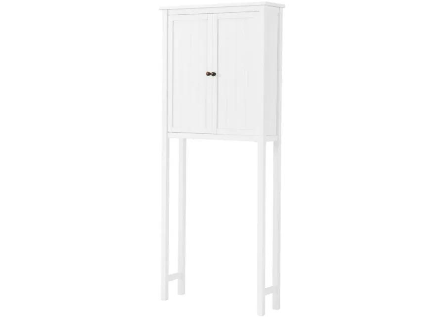 Dover 2-pc Over-Toilet Hutch w/ Cabinet in White by Bolton Furniture