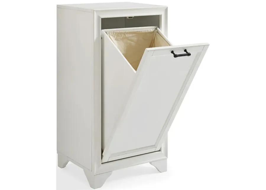 Tara Linen Hamper in White by Crosley Brands