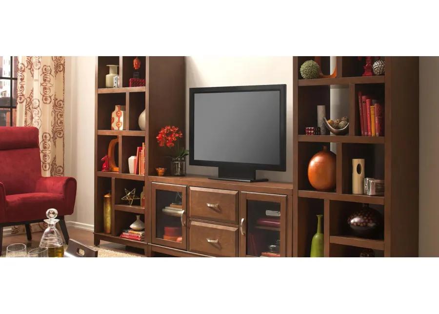 Granthom 3-pc. Wall Unit w/ 60" TV Console in Brown Cherry by Bellanest